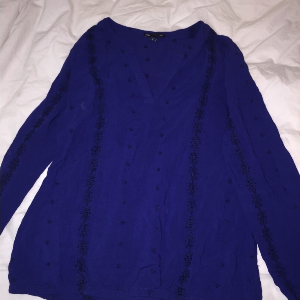 Gap long sleeve blue blouse💙